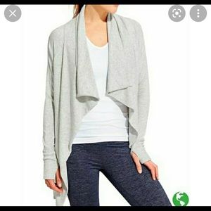 Athleta studio wrap open cardigan size small.  Grey